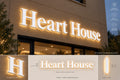 3D Metal Backlit Sign - HEART HOUSE