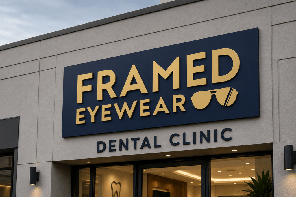 Framed Eye Wear - 3D Signs - Initial Payment - TheLibertySigns
