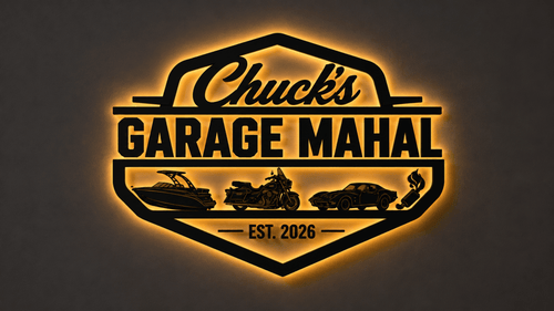 3D METAL BACKLIT GARAGE SIGN - Robyn Hatley - theLibertysigns