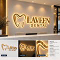 3D Metal Backlit Signs - Brushed Gold Finish - TheLibertySigns
