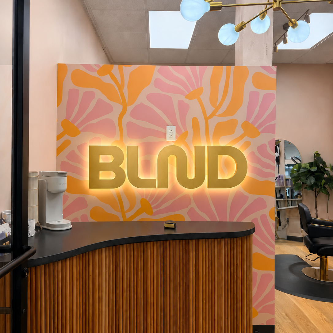 BLND Gold Matte Finish - 3D Metal Backlit - Crea