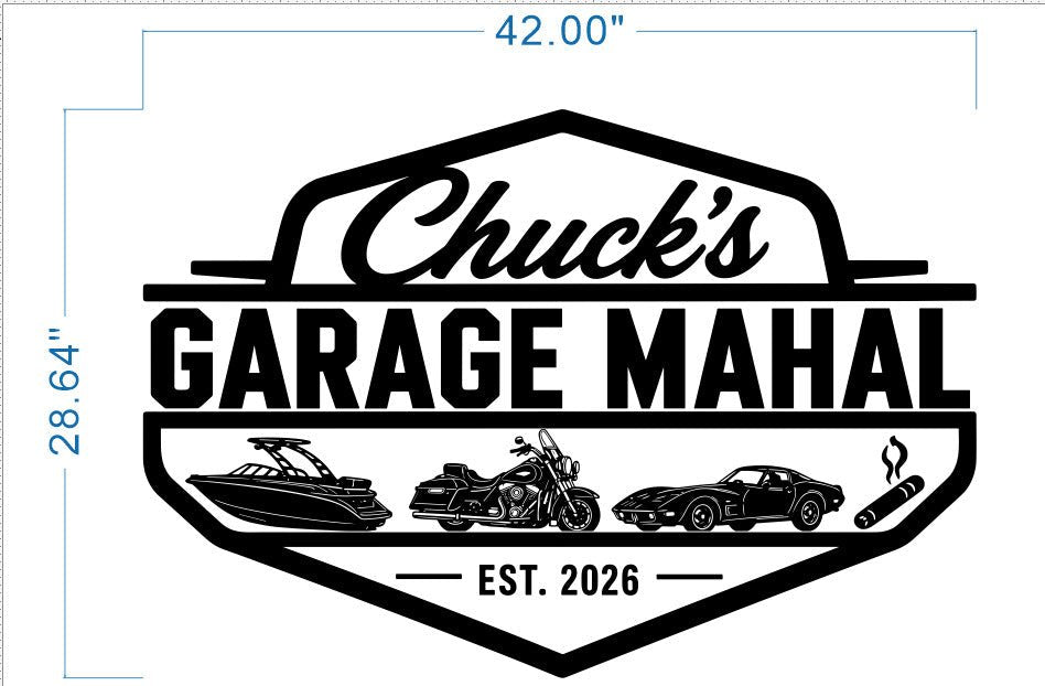 3D METAL BACKLIT GARAGE SIGN - Robyn Hatley - theLibertysigns