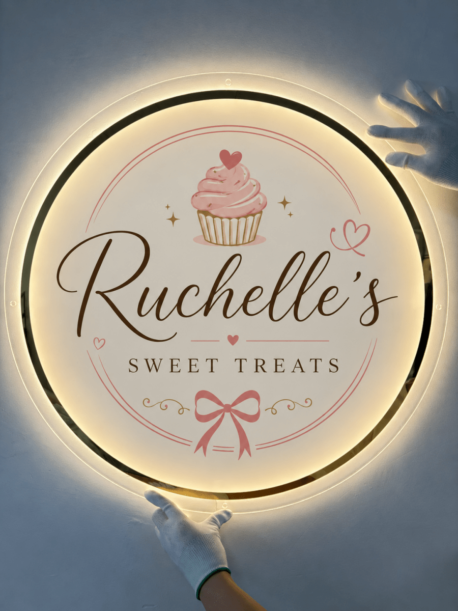 Acrylic Backlit Sign - Ruchelle - theLibertysigns