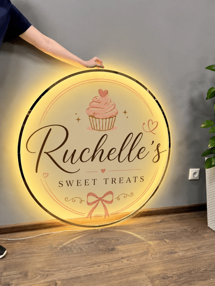 Acrylic Backlit Sign - Ruchelle - theLibertysigns