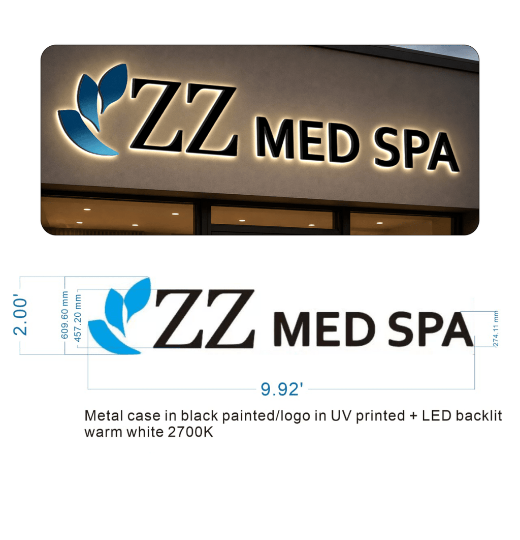 ZEE MECICAL SPA - 3D METAL BACKLIT - Gary - theLibertysigns