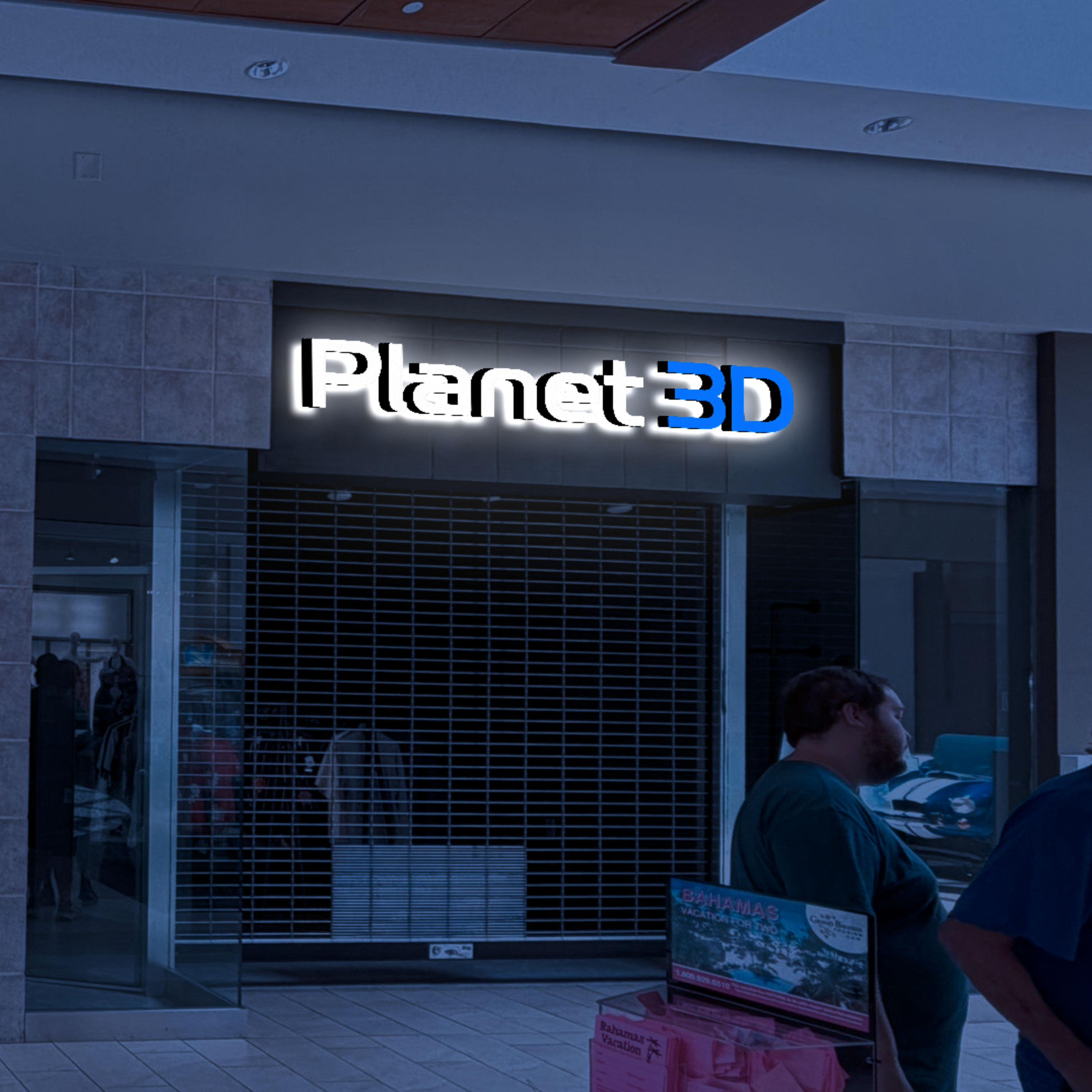 3D METAL BACKLIT SIGN | 2 SIGNS | William Lalone