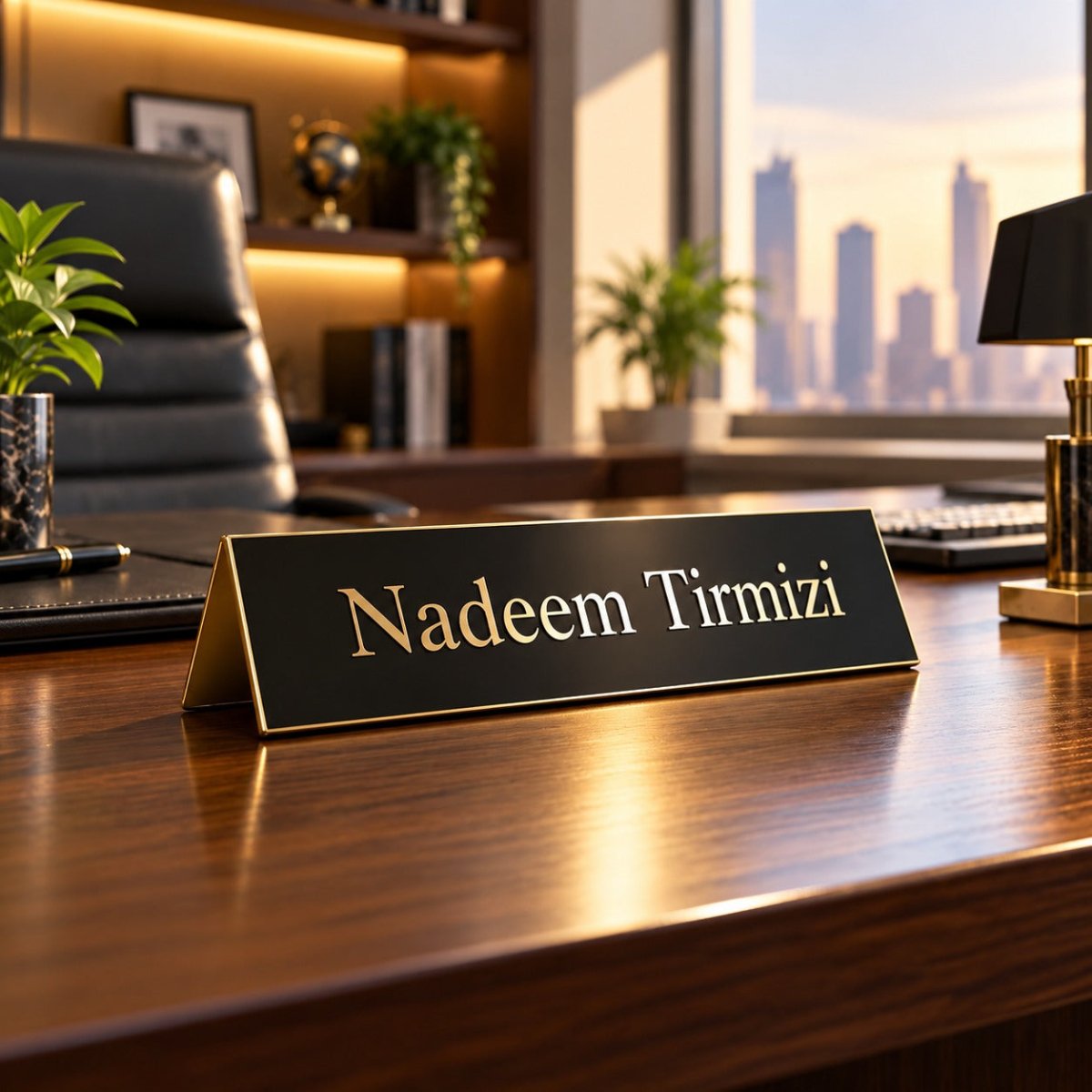 Nadeem Tirmizi- Acrylic Signs & Nameplates for Office - TheLibertySigns