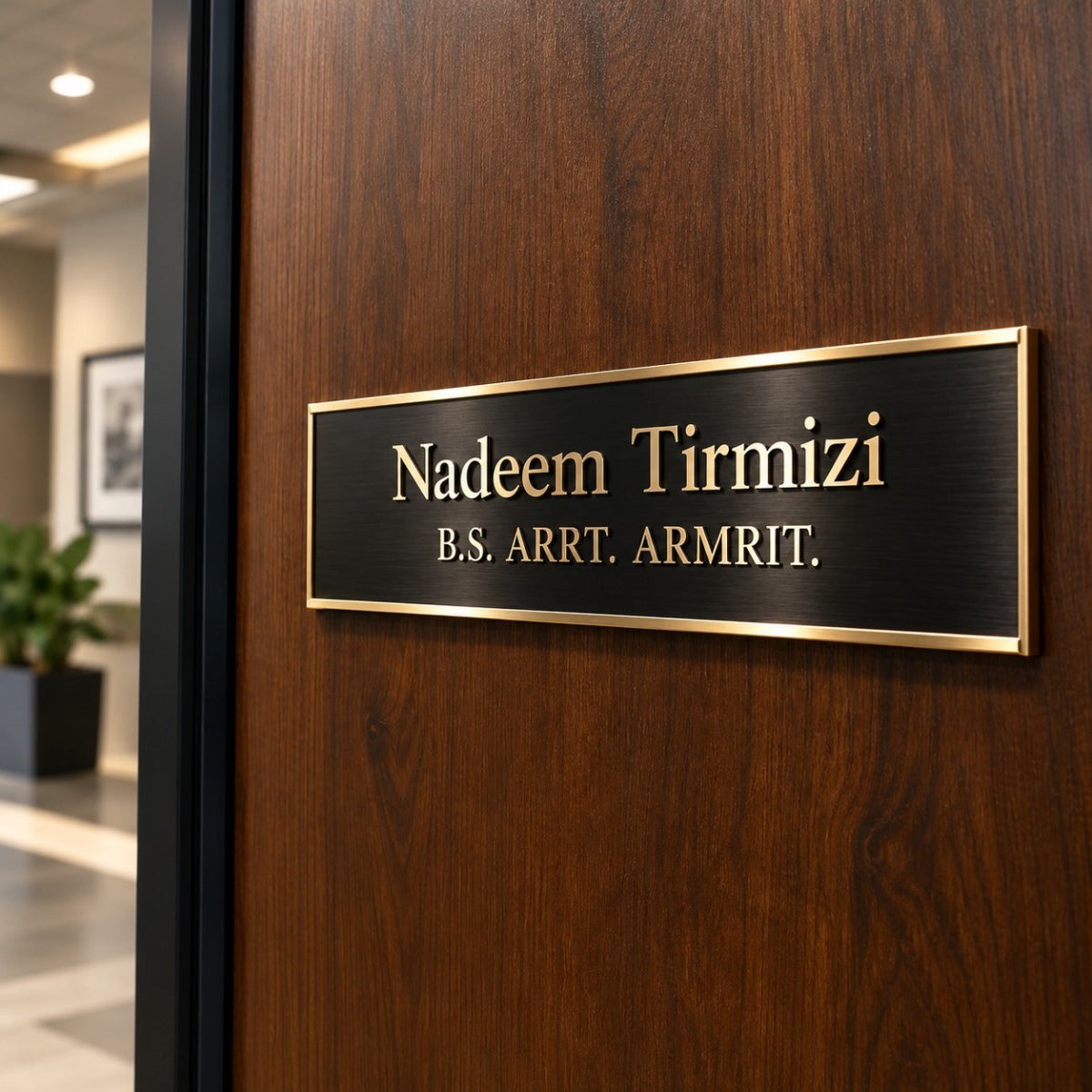 Nadeem Tirmizi- Acrylic Signs & Nameplates for Office - TheLibertySigns