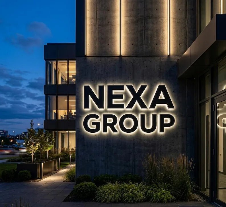 3D Custom Metal Backlit LED Sign, 3D Business Signage - theLibertysigns