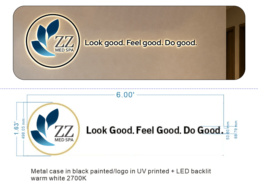 ZEE MECICAL SPA - 3D METAL BACKLIT - Gary - theLibertysigns