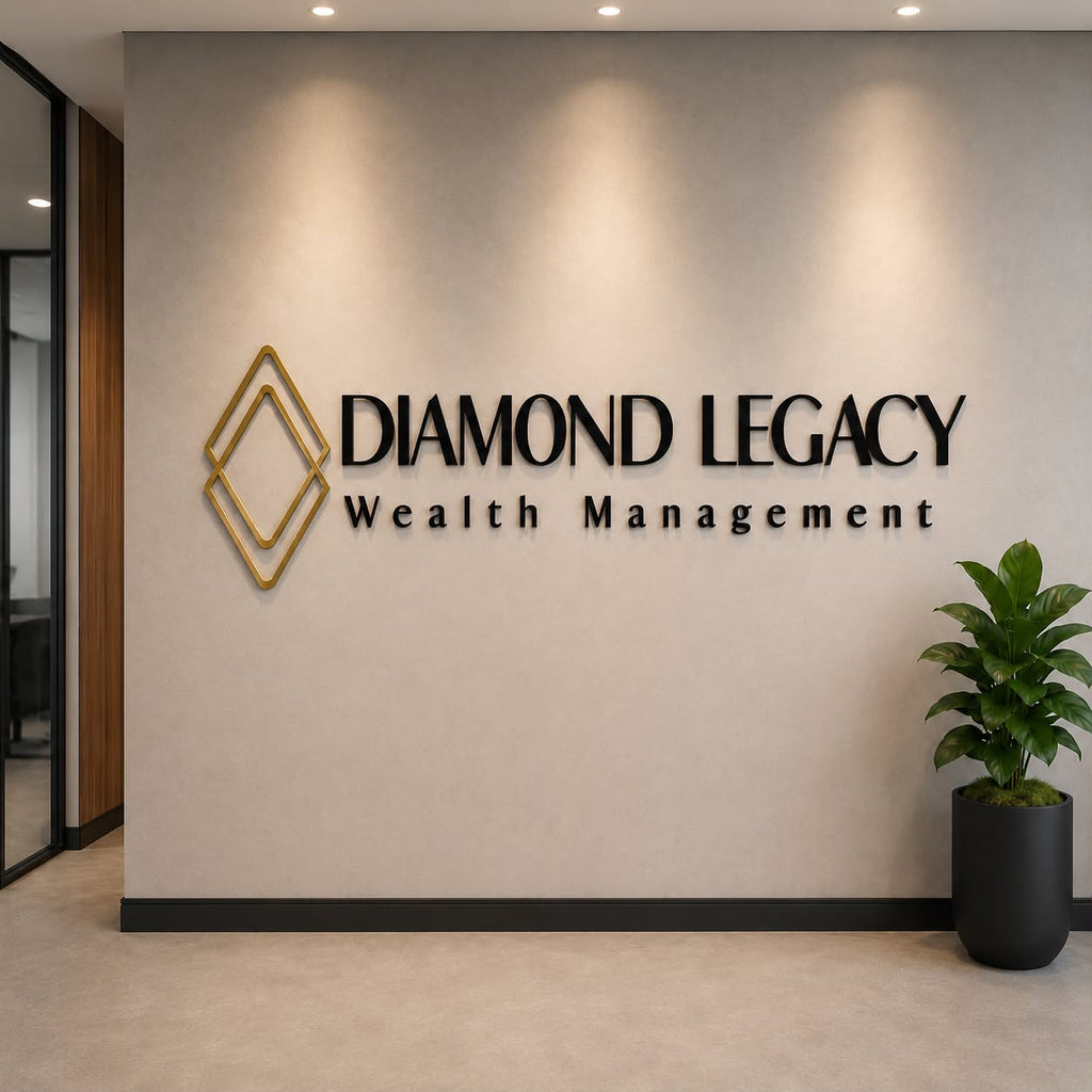 2D Acrylic Letter Business Sign | Custom Logo Sign Indoor | Laser Cut Wall Sign | Personalized Business Sign - theLibertysigns